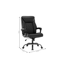 Silla de Oficina Tipo Director en Piel Sintética Marrón - 118/110x72x64 cm, Elegancia y Confort.